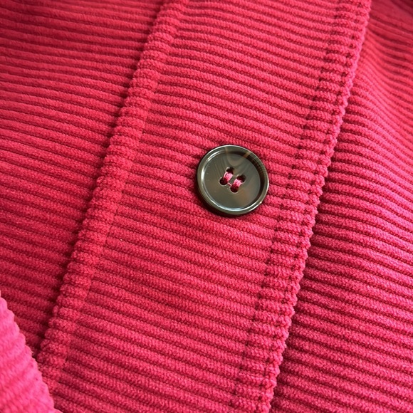 Avec Les Filles Anthro Cropped Corduroy Jacket S Shacket coat Raspberry pink Red - Picture 6 of 14
